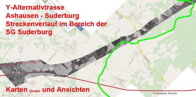 Streckenverlauf Ashausen-Suderburg (Karten)